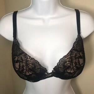 VICTORIA’S Secret Black Lace Plunge Bra